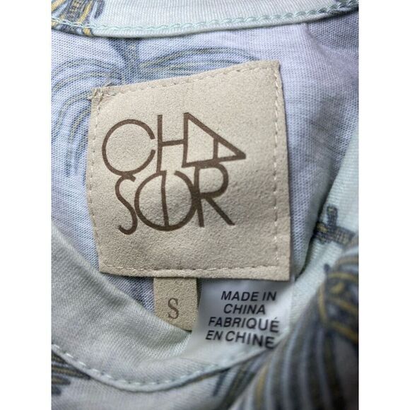 Chaser Women's Top with Tropical Leaves with a Scoop Back Size Small - Picture 3 of 10